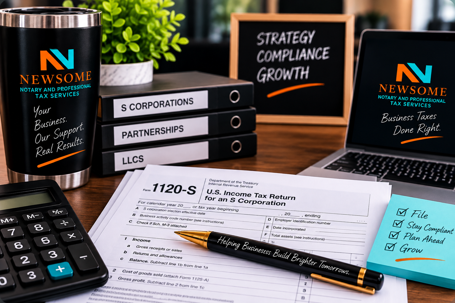 Business tax return preparation