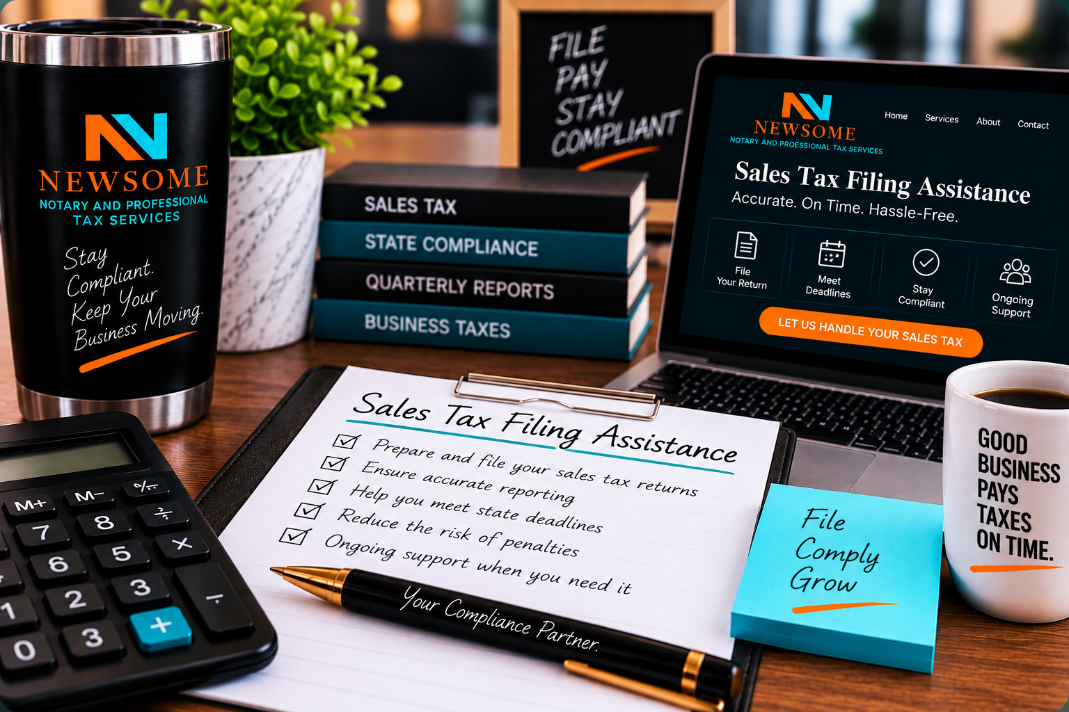 Sales tax filing assistance